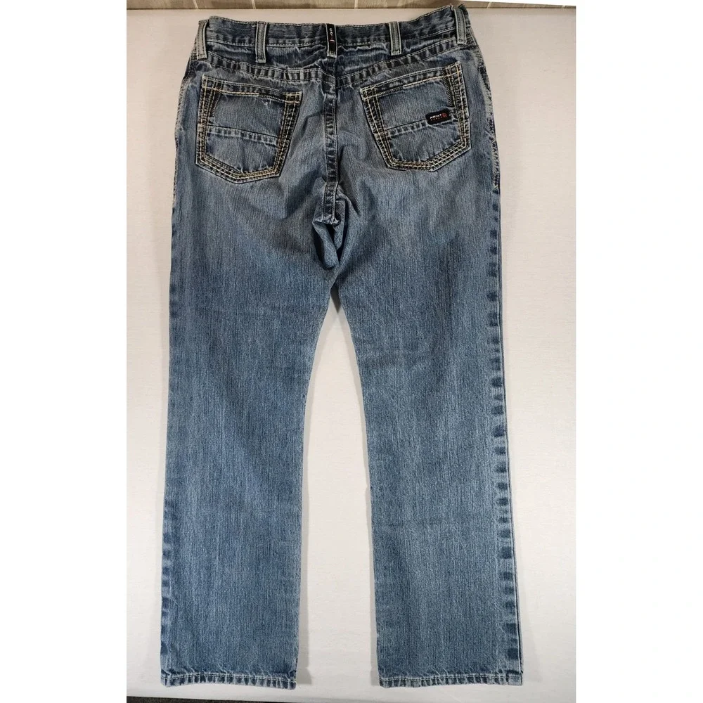 Ariat FR Flame Resistant M4 Relaxed Boot Mens 36x34 Jeans Denim Workwear USA - Picture 9 of 9